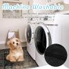 imageNICETOWN Waterproof Dog Blanket Bed Cover Sherpla Fleece Cozy Plush Bed Large Dog Blanket for Couch Sofa Floor Protecting Pet Day for Present 50quot W x 60quot L Light GreyBlack