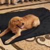 imageNICETOWN Waterproof Dog Blanket Bed Cover Sherpla Fleece Cozy Plush Bed Large Dog Blanket for Couch Sofa Floor Protecting Pet Day for Present 50quot W x 60quot L Light GreyBlack
