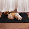 imageNICETOWN Waterproof Dog Blanket Bed Cover Sherpla Fleece Cozy Plush Bed Large Dog Blanket for Couch Sofa Floor Protecting Pet Day for Present 50quot W x 60quot L Light GreyBlack