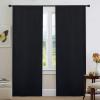 imageNICETOWN White Blackout Curtain Liners for Window  Noise Reducing Light Blocking Liner for 84 inch Curtains Set of 2 Each is 27quot x 80quot Hooks Included Greyish WhiteBlack