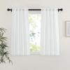 imageNICETOWN White Linen Sheer Curtains and Drapes 84 inches Long Rod Pocket ampamp Back Tab semitransparent with Light Through Vertical Window Treatments for Sliding Glass Door ampamp Living Room 52quotW Set of 2White