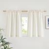 imageNICETOWN White Linen Sheer Curtains and Drapes 84 inches Long Rod Pocket ampamp Back Tab semitransparent with Light Through Vertical Window Treatments for Sliding Glass Door ampamp Living Room 52quotW Set of 2Linen