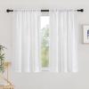 imageNICETOWN White Linen Sheer Curtains and Drapes 84 inches Long Rod Pocket ampamp Back Tab semitransparent with Light Through Vertical Window Treatments for Sliding Glass Door ampamp Living Room 52quotW Set of 2White