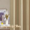 imageNICETOWN White Linen Sheer Curtains and Drapes 84 inches Long Rod Pocket ampamp Back Tab semitransparent with Light Through Vertical Window Treatments for Sliding Glass Door ampamp Living Room 52quotW Set of 2Linen Brown