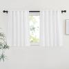 imageNICETOWN White Linen Sheer Curtains and Drapes 84 inches Long Rod Pocket ampamp Back Tab semitransparent with Light Through Vertical Window Treatments for Sliding Glass Door ampamp Living Room 52quotW Set of 2White