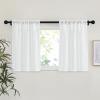 imageNICETOWN White Linen Sheer Curtains and Drapes 84 inches Long Rod Pocket ampamp Back Tab semitransparent with Light Through Vertical Window Treatments for Sliding Glass Door ampamp Living Room 52quotW Set of 2White