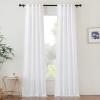 imageNICETOWN White Linen Sheer Curtains and Drapes 84 inches Long Rod Pocket ampamp Back Tab semitransparent with Light Through Vertical Window Treatments for Sliding Glass Door ampamp Living Room 52quotW Set of 2White