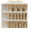 imageNICETOWN White Linen Sheer Curtains and Drapes 84 inches Long Rod Pocket ampamp Back Tab semitransparent with Light Through Vertical Window Treatments for Sliding Glass Door ampamp Living Room 52quotW Set of 2Linen Brown