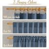 imageNICETOWN White Linen Sheer Curtains and Drapes 84 inches Long Rod Pocket ampamp Back Tab semitransparent with Light Through Vertical Window Treatments for Sliding Glass Door ampamp Living Room 52quotW Set of 2Linen Stone Blue