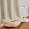 imageNICETOWN White Linen Sheer Curtains and Drapes 84 inches Long Rod Pocket ampamp Back Tab semitransparent with Light Through Vertical Window Treatments for Sliding Glass Door ampamp Living Room 52quotW Set of 2Linen Light Taupe