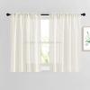 imageNICETOWN White Linen Sheer Curtains and Drapes 84 inches Long Rod Pocket ampamp Back Tab semitransparent with Light Through Vertical Window Treatments for Sliding Glass Door ampamp Living Room 52quotW Set of 2Natural
