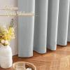 imageNICETOWN White Linen Sheer Curtains and Drapes 84 inches Long Rod Pocket ampamp Back Tab semitransparent with Light Through Vertical Window Treatments for Sliding Glass Door ampamp Living Room 52quotW Set of 2Linen Light Gray