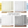 imageNICETOWN White Linen Sheer Curtains and Drapes 84 inches Long Rod Pocket ampamp Back Tab semitransparent with Light Through Vertical Window Treatments for Sliding Glass Door ampamp Living Room 52quotW Set of 2White