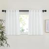 imageNICETOWN White Linen Sheer Curtains and Drapes 84 inches Long Rod Pocket ampamp Back Tab semitransparent with Light Through Vertical Window Treatments for Sliding Glass Door ampamp Living Room 52quotW Set of 2White