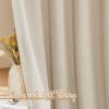 imageNICETOWN White Linen Sheer Curtains and Drapes 84 inches Long Rod Pocket ampamp Back Tab semitransparent with Light Through Vertical Window Treatments for Sliding Glass Door ampamp Living Room 52quotW Set of 2Linen Cream