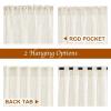 imageNICETOWN White Linen Sheer Curtains and Drapes 84 inches Long Rod Pocket ampamp Back Tab semitransparent with Light Through Vertical Window Treatments for Sliding Glass Door ampamp Living Room 52quotW Set of 2Beige