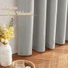 imageNICETOWN White Linen Sheer Curtains and Drapes 84 inches Long Rod Pocket ampamp Back Tab semitransparent with Light Through Vertical Window Treatments for Sliding Glass Door ampamp Living Room 52quotW Set of 2Linen Gray