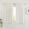 imageNICETOWN White Linen Sheer Curtains and Drapes 84 inches Long Rod Pocket ampamp Back Tab semitransparent with Light Through Vertical Window Treatments for Sliding Glass Door ampamp Living Room 52quotW Set of 2Linen
