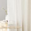 imageNICETOWN White Linen Sheer Curtains and Drapes 84 inches Long Rod Pocket ampamp Back Tab semitransparent with Light Through Vertical Window Treatments for Sliding Glass Door ampamp Living Room 52quotW Set of 2Linen