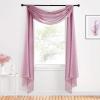 imageNICETOWN White Sheer Window Scarf 216 inch Extra Long Soft Voile Textured Bed Canopy Scarf Curtains for Event DesignsHome Decor 60 inches Wide Set of 2Mauve