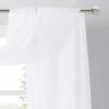 imageNICETOWN White Sheer Window Scarf 216 inch Extra Long Soft Voile Textured Bed Canopy Scarf Curtains for Event DesignsHome Decor 60 inches Wide Set of 2White