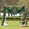 imageNICETOWN White Sheer Window Scarf 216 inch Extra Long Soft Voile Textured Bed Canopy Scarf Curtains for Event DesignsHome Decor 60 inches Wide Set of 2Sante Green
