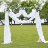 imageNICETOWN White Sheer Window Scarf 216 inch Extra Long Soft Voile Textured Bed Canopy Scarf Curtains for Event DesignsHome Decor 60 inches Wide Set of 2White