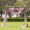 imageNICETOWN White Sheer Window Scarf 216 inch Extra Long Soft Voile Textured Bed Canopy Scarf Curtains for Event DesignsHome Decor 60 inches Wide Set of 2Mauve