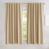 imageNICETOWN 100 Blackout Natural Linen Curtains 90quot Length with Thermal Insulated Liners for Bedroom Farmhouse Style Room Cooling Small Window Draperies for Dining Room 2 Panels 52quot WCamel