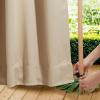imageNICETOWN 2 Panels Outdoor Curtains for Patio Waterproof Top ampamp Bottom Fixed Waterproof Outdoor Drapes with Free Rope Privacy Sun Blocking Shades for Gazebo Pergolas Biscotti Beige W52 x L84Biscotti Beige