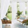 imageNICETOWN 2 Panels Outdoor Mosquito Netting for Patio Waterproof Extra Wide 118quot Airy Mesh Net Outdoor Sheer Curtains Privacy Rod Pocket DIY Adjustable Length ampamp Width for Sunroom W118 x L98 WhiteWhite