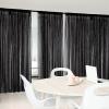imageNICETOWN 2 Panels Outdoor Mosquito Netting for Patio Waterproof Extra Wide 118quot Airy Mesh Net Outdoor Sheer Curtains Privacy Rod Pocket DIY Adjustable Length ampamp Width for Sunroom W118 x L98 WhiteBlack