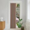 imageNICETOWN Accordion Blackout Door Curtains for Doorway Thermal Insulated Privacy Closet Curtains Room Divider Sliding Door Shade for Living RoomBathroomBedroom 1 Panel with Hooks W38 x L80 GreyCappuccino