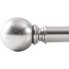imageNICETOWN Antique White Curtain Rods for Window 48 to 86 inch Decorative 1 18 inch Diameter Single Strong Curtain Rod with Trophy Design for FarmhouseLiving RoomSatin Nickel