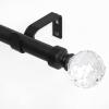 imageNICETOWN Black Curtain Rods for Windows 28 to 48 inch Adjustable Curtain Rod 1 inch Diameter Modern Faceted Ball Finials Design Decorative Drapery Rod for Valances Tiers 2848quot Length Matte BlackMatte BlackFaceted Ball