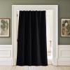 imageNICETOWN Lower Noise Room Divider Curtain Screen Partitions with Adhesive Curtain Track 7ft Tall x 83ft Wide Black Blackout Sound Reducing Panel for DoorwayGlass WindowSliding DoorPatioBlack