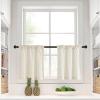 imageNICETOWN Natural Linen Curtains ampamp Drapes for Windows 84 inch Long Rod Pocket ampamp Back Tab Thick Flax Semi Sheer Privacy Assured with Light Filtering for BedroomLiving Room W55 x L84 2 PiecesNatural