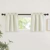 imageNICETOWN Room Darkening Curtains 84 inch Length 2 Panels Set Dual Rod Pockets ampamp Hook Belt Light Blocking Thermal Curtains Sound Reducing Window Treatments for Living Room Natural W52 x L84Natural