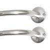 imageNICETOWN Small Curtain Rods 2 Pack for Windows 28 to 48 inch Adjustable Decorative 58 inch Diameter with Creative Urn Finials Matte Black CopperBrushed Nickel
