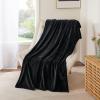 imageNICETOWN Soft Blanket King Size Fleece Warm Fuzzy Throw for BedSofa Lightweight 300GSM Microplush Ultra Warm Blanket 90quot x 108quot GreyBlack