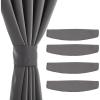 imageNICETOWN Strong Magnetic Curtain Tiebacks  Modern Simple Style Curtain Ties Backs Holdbacks Holders for IndoorOutdoor Curtains White 185 X 4 Inches Set of 4Grey