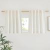 imageNICETOWN White Linen Sheer Curtains and Drapes 84 inches Long Rod Pocket ampamp Back Tab semitransparent with Light Through Vertical Window Treatments for Sliding Glass Door ampamp Living Room 52quotW Set of 2Linen
