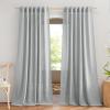 imageNICETOWN White Linen Sheer Curtains and Drapes 84 inches Long Rod Pocket ampamp Back Tab semitransparent with Light Through Vertical Window Treatments for Sliding Glass Door ampamp Living Room 52quotW Set of 2Linen Light Gray