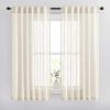 imageNICETOWN White Linen Sheer Curtains and Drapes 84 inches Long Rod Pocket ampamp Back Tab semitransparent with Light Through Vertical Window Treatments for Sliding Glass Door ampamp Living Room 52quotW Set of 2Beige