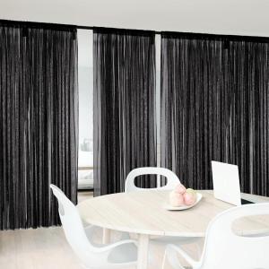 imageNICETOWN 2 Panels Outdoor Mosquito Netting for Patio Waterproof Extra Wide 118quot Airy Mesh Net Outdoor Sheer Curtains Privacy Rod Pocket DIY Adjustable Length ampamp Width for Sunroom W118 x L98 WhiteBlack