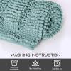 imageNICETOWN Grey Bathroom Rug Sets Extra Thick Bath Rugs for Bathroom AntiSlip Soft Plush Chenille Shaggy Bath Mats Living Room Bedroom Mats Water Absorbent Floor Carpets 20 x 32 Plus 17 x 24Eggshell Green