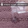 imageNICETOWN Grey Bathroom Rug Sets Extra Thick Bath Rugs for Bathroom AntiSlip Soft Plush Chenille Shaggy Bath Mats Living Room Bedroom Mats Water Absorbent Floor Carpets 20 x 32 Plus 17 x 24Mauve