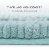 imageNICETOWN Grey Bathroom Rug Sets Extra Thick Bath Rugs for Bathroom AntiSlip Soft Plush Chenille Shaggy Bath Mats Living Room Bedroom Mats Water Absorbent Floor Carpets 20 x 32 Plus 17 x 24Green