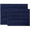 imageNICETOWN Grey Bathroom Rug Sets Extra Thick Bath Rugs for Bathroom AntiSlip Soft Plush Chenille Shaggy Bath Mats Living Room Bedroom Mats Water Absorbent Floor Carpets 20 x 32 Plus 17 x 24Navy