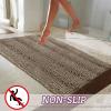 imageNICETOWN Grey Bathroom Rug Sets Extra Thick Bath Rugs for Bathroom AntiSlip Soft Plush Chenille Shaggy Bath Mats Living Room Bedroom Mats Water Absorbent Floor Carpets 20 x 32 Plus 17 x 24Taupe